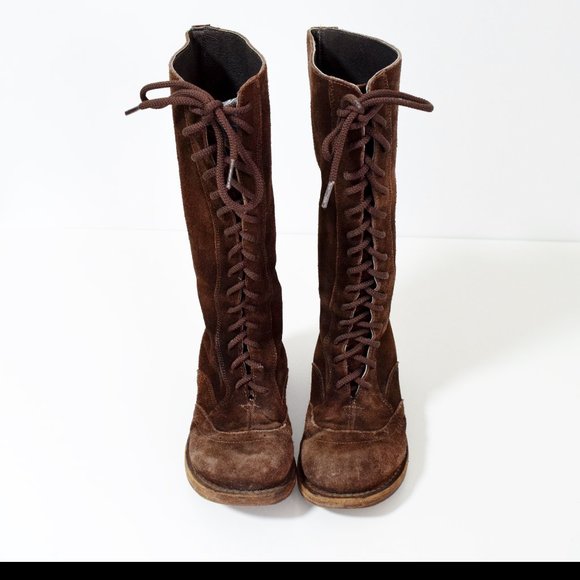 BEDSTU Genuine Brown Leather Suede Lace Up Boots | Size 6 - Picture 5 of 9